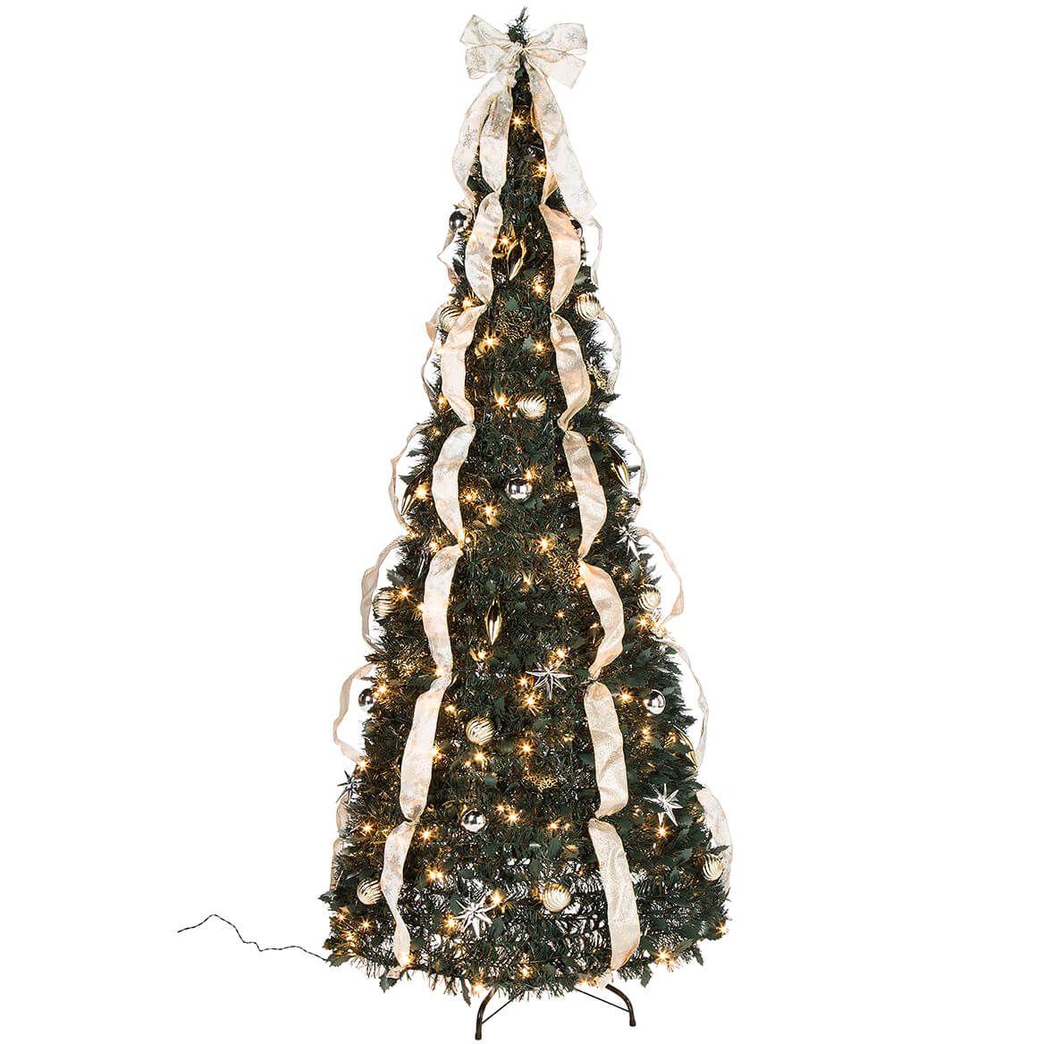 7' Silver & Gold Pull-Up Tree by Holiday Peak™        XL + '-' + 368088