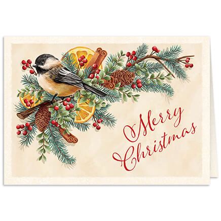 Chickadee Potpourri Christmas Card Set of 20-368215