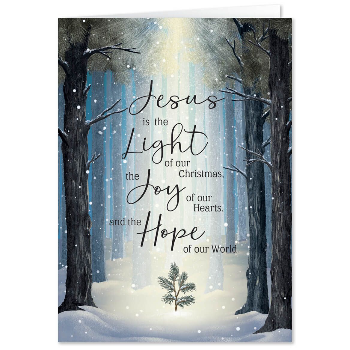 Personalized 'He Is the Light' Christmas Card Set of 20 + '-' + 368237