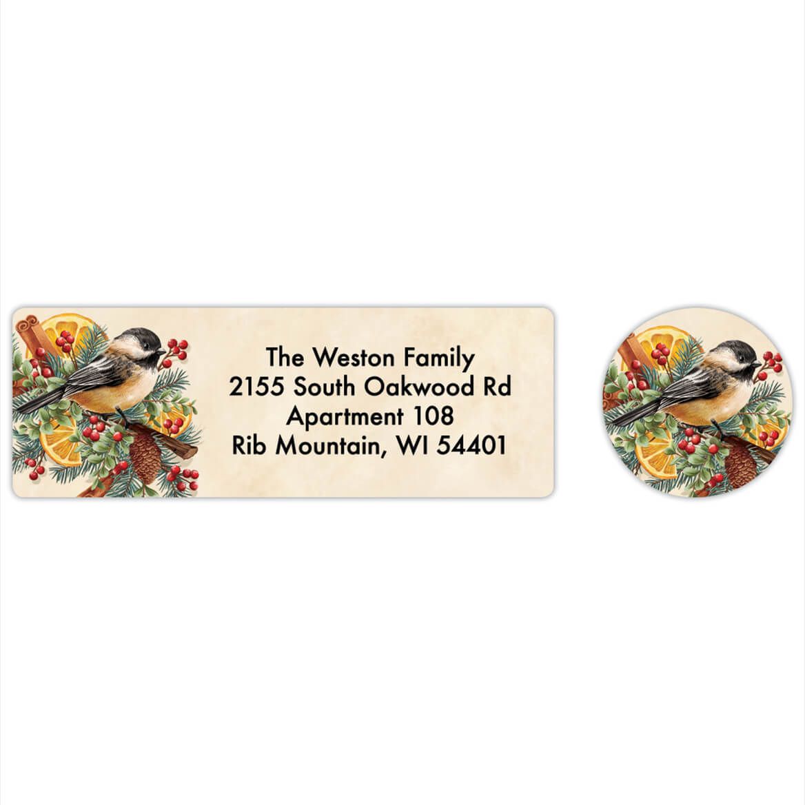 Personalized Chickadee Potpourri Labels & Envelope Seals 20 + '-' + 368266
