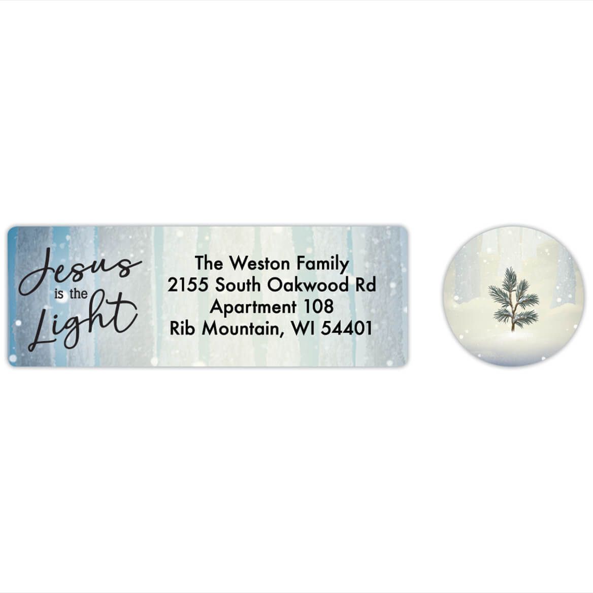 Personalized He is the Light Labels & Envelope Seals 20 + '-' + 368275
