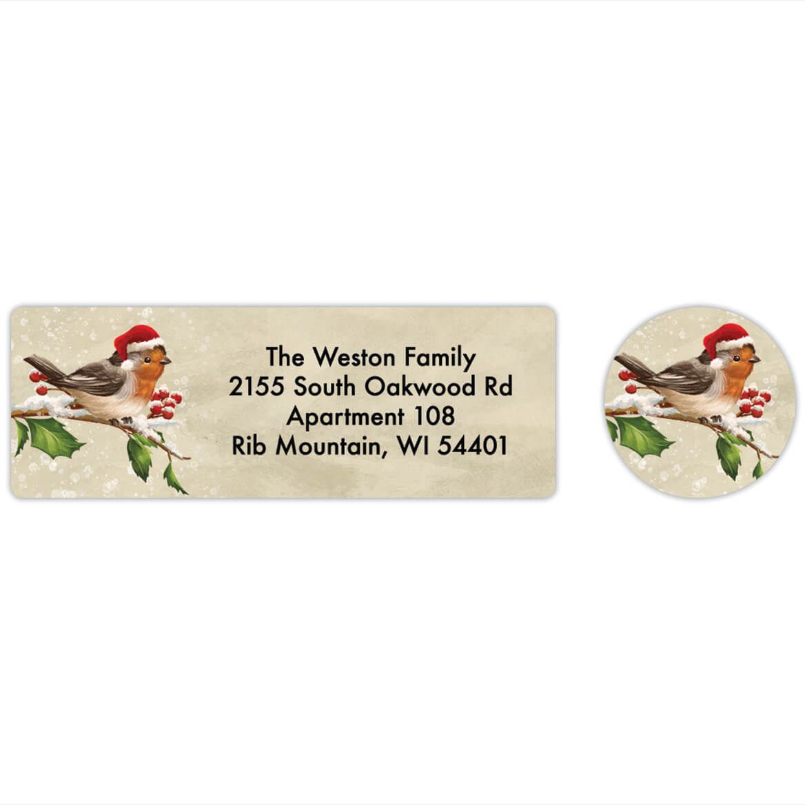Personalized Birds with Hats Labels & Envelope Seals 20 + '-' + 368285