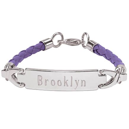 Personalized Purple Children's ID Bracelet-369282