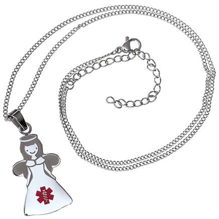 Personalized Angel Medical ID Necklace-369370