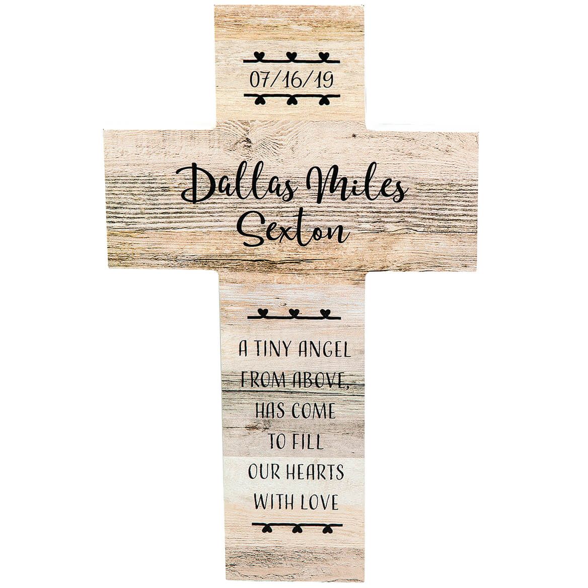 Personalized Rustic Style Cross, New Baby + '-' + 369435