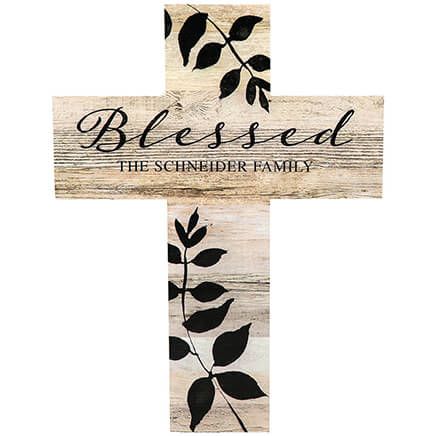 Personalized Rustic Style Cross, Blessed-369436
