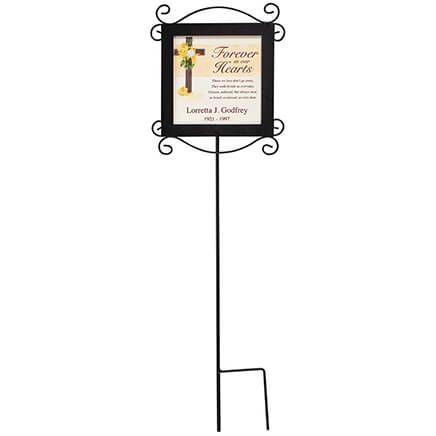 Personalized Forever in Our Hearts Memorial Stake and Plaque-369628