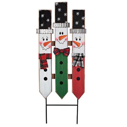 Snowman Fence Yard Stake by Fox River™ Creations-369642