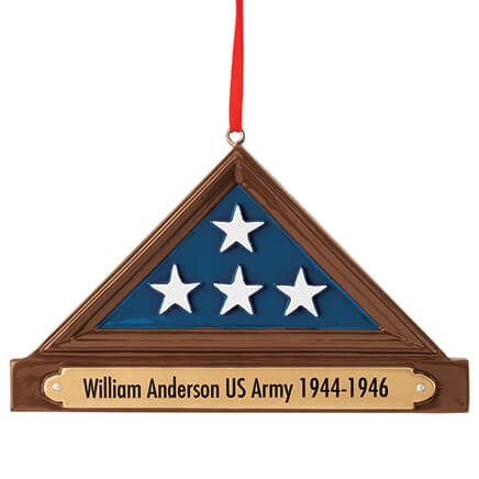 Personalized Flag Display Case Ornament-370423