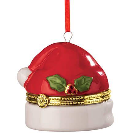 Santa Hat Trinket Box Ornament-370433