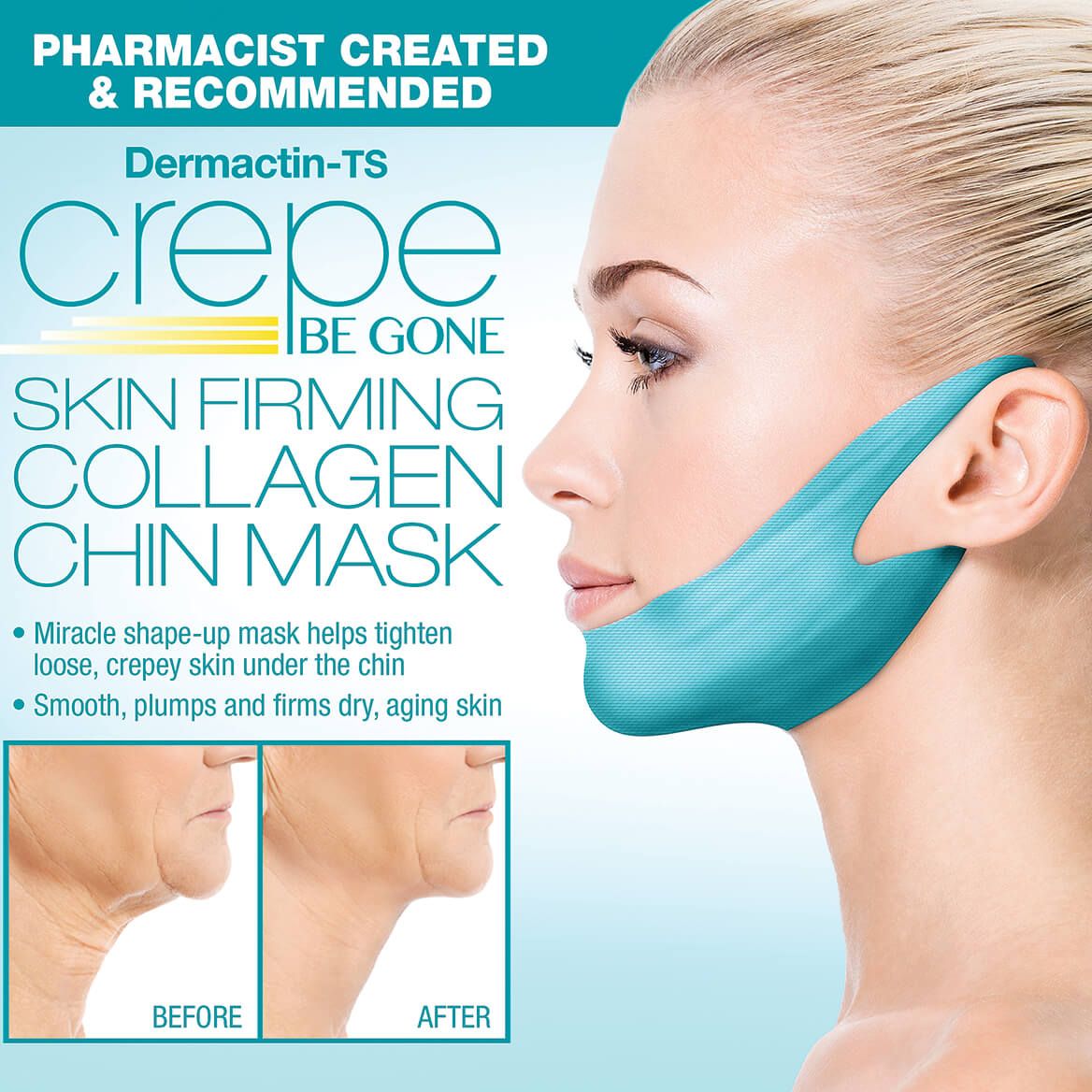 Crepe Be Gone Skin Firming Collagen Chin Masks Set of 2 + '-' + 370686