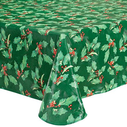 Holly Holiday Vinyl Tablecover-370742