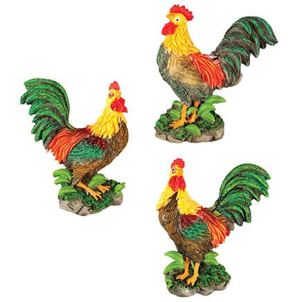 Rooster Kitchen Magnets, Set of 3 by Chefs Pride-370748