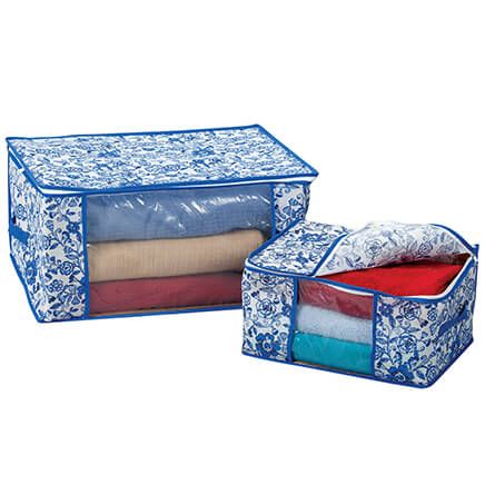 Blue Print Storage Bags, Set of 2-371691