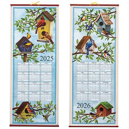 Birds Houses Scroll Calendar-371695