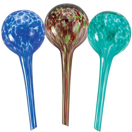 Glass Watering Globes, Set of 3-371713