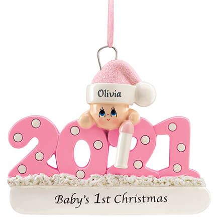 Personalized 2021 Baby's First Christmas Ornament-371945