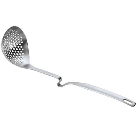 Stainless Steel Slotted Ladle with Rim Rest-372009