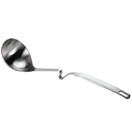 Stainless Steel Soup Ladle with Rim Rest-372010