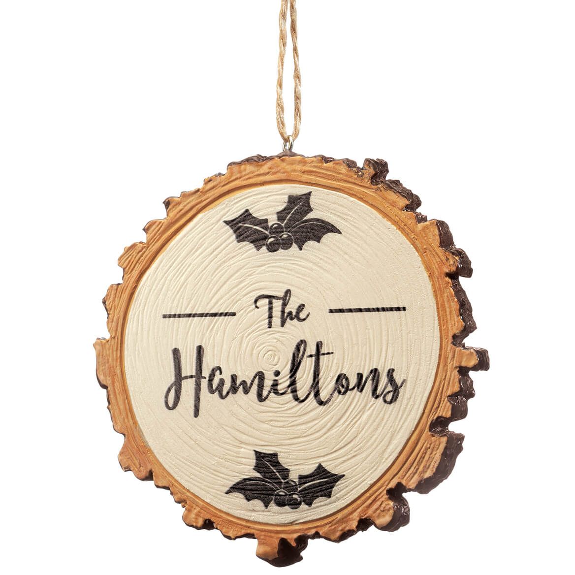 Personalized Christmas Resin Wood Slice Ornament + '-' + 372088
