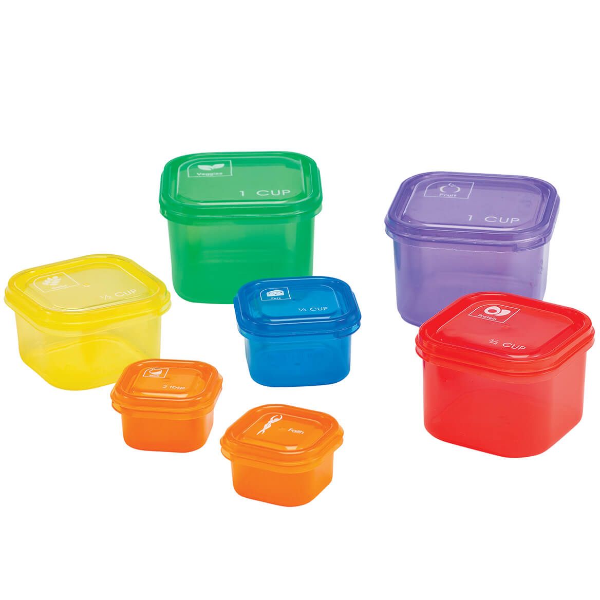 Colorful Nutritional Portion Containers, Set of 7 + '-' + 372354