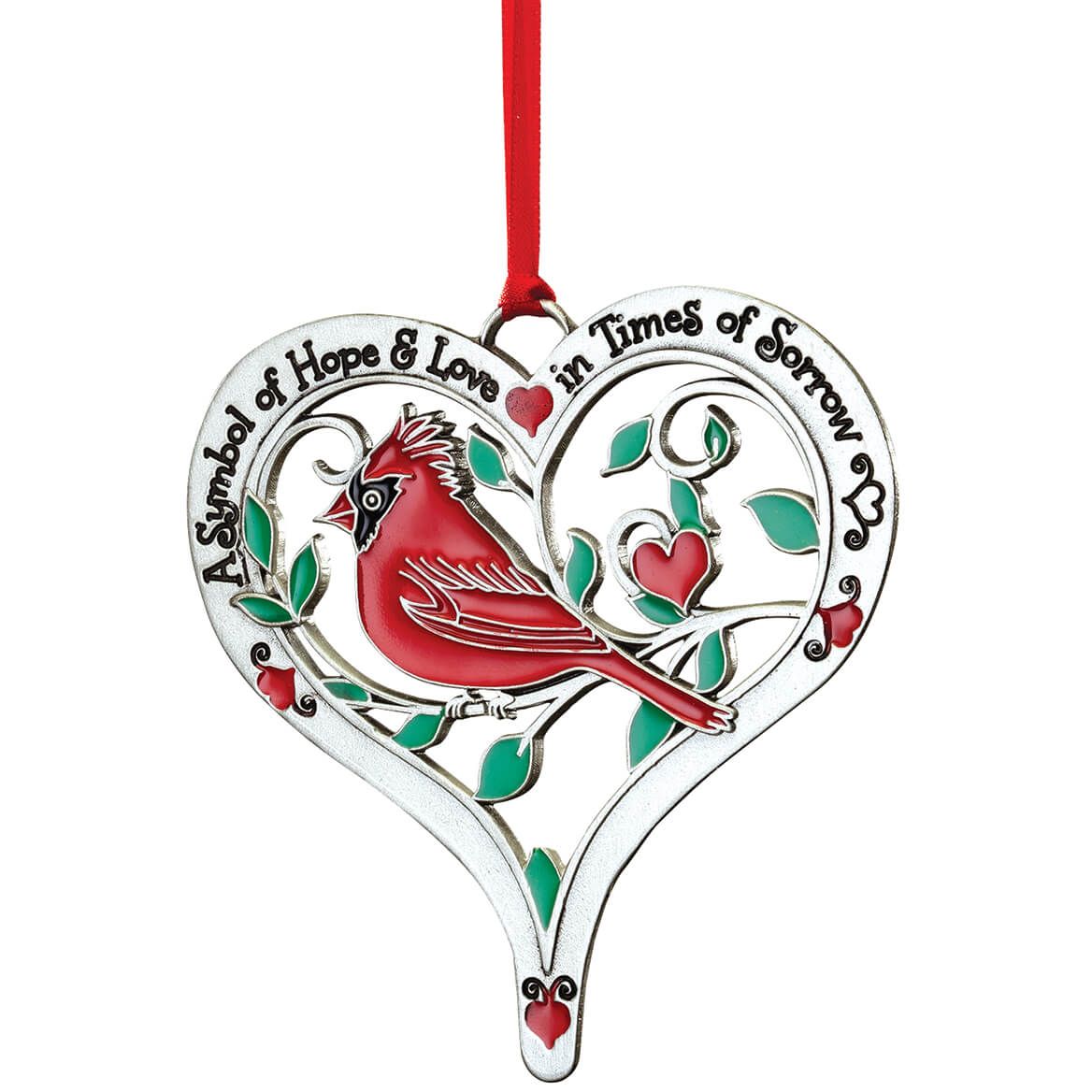 Pewter Cardinal Memorial Ornament + '-' + 372370