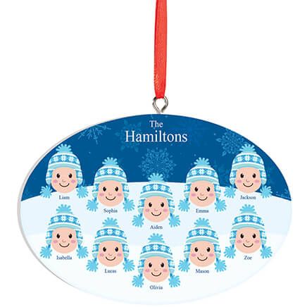 Personalized Light Skintone Winter Hat Family Ornament-372380