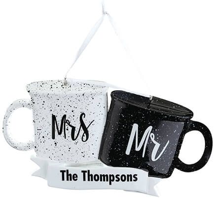 Personalized Mr. and Mrs. Coffee Mugs Ornament-372414