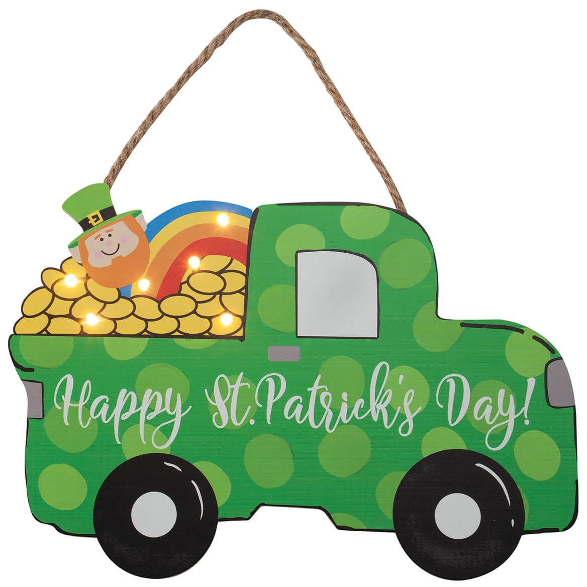 St. Patrick's Day Truck Lighted Hanger by Holiday Peak™ + '-' + 372421