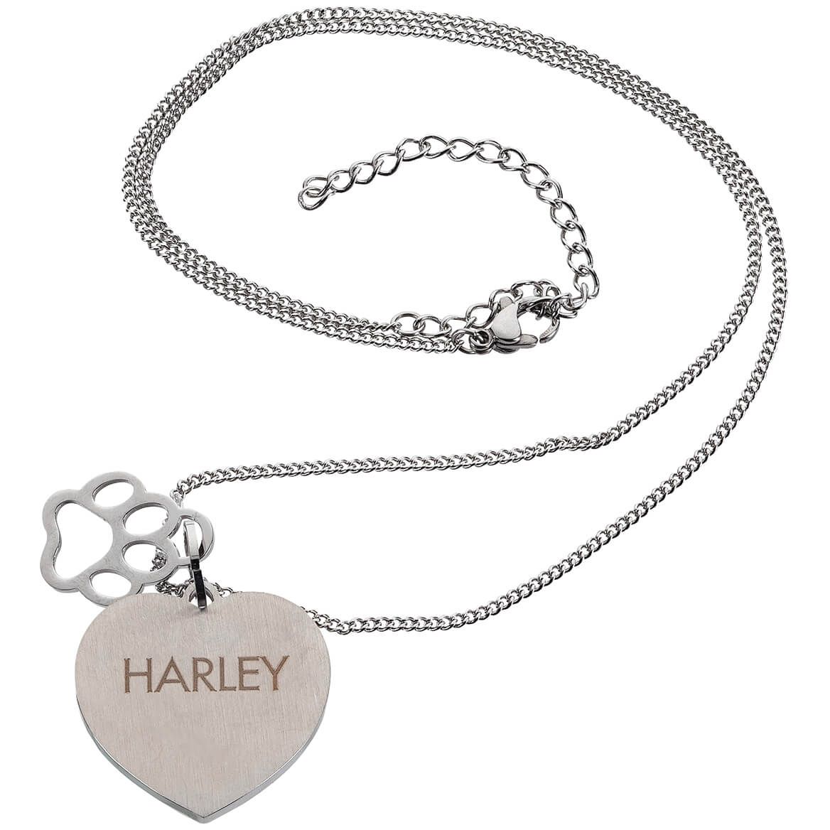 Personalized Heart Necklace with Paw Charm + '-' + 372534