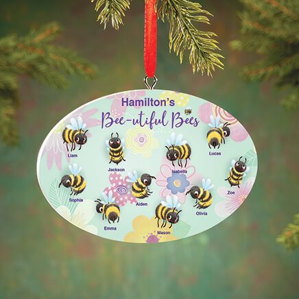 Personalized Beautiful Bees Ornament-372596