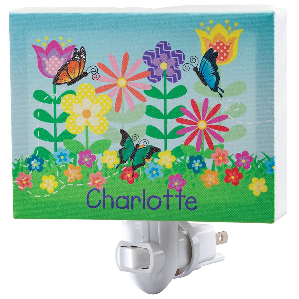 Personalized Children's Flowers & Butterflies Night Light + '-' + 372645