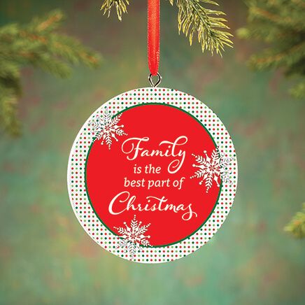 Personalized Polka Dot Family Christmas Ornament-372721