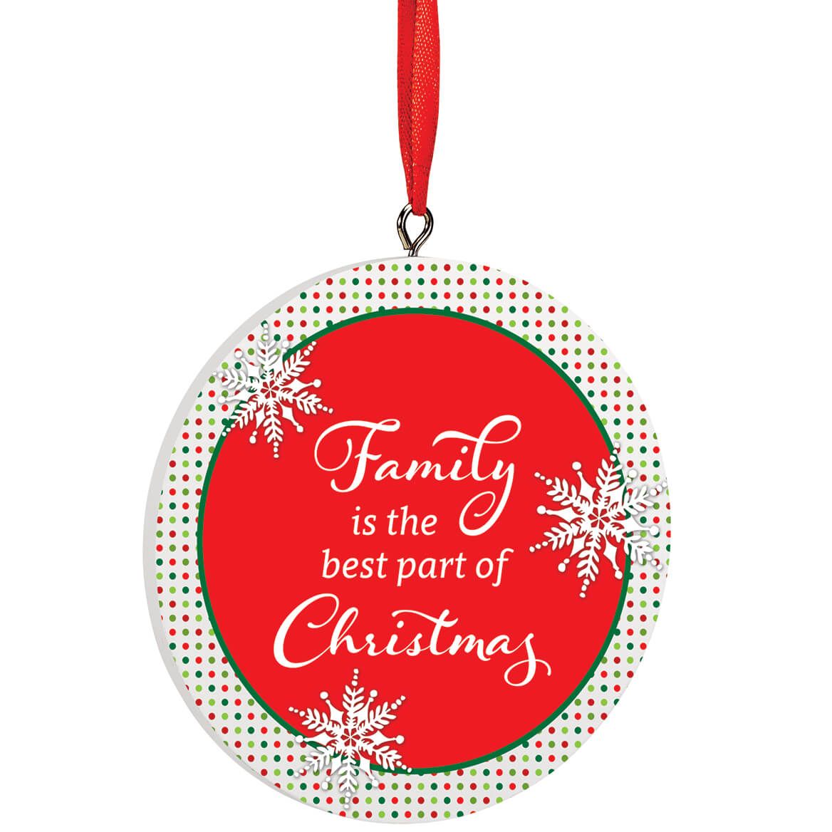 Personalized Polka Dot Family Christmas Ornament + '-' + 372721