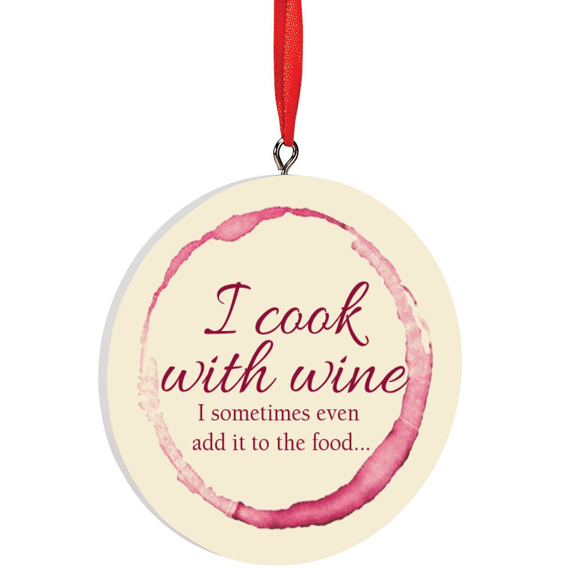 Personalized I Cook With Wine Ornament + '-' + 372723