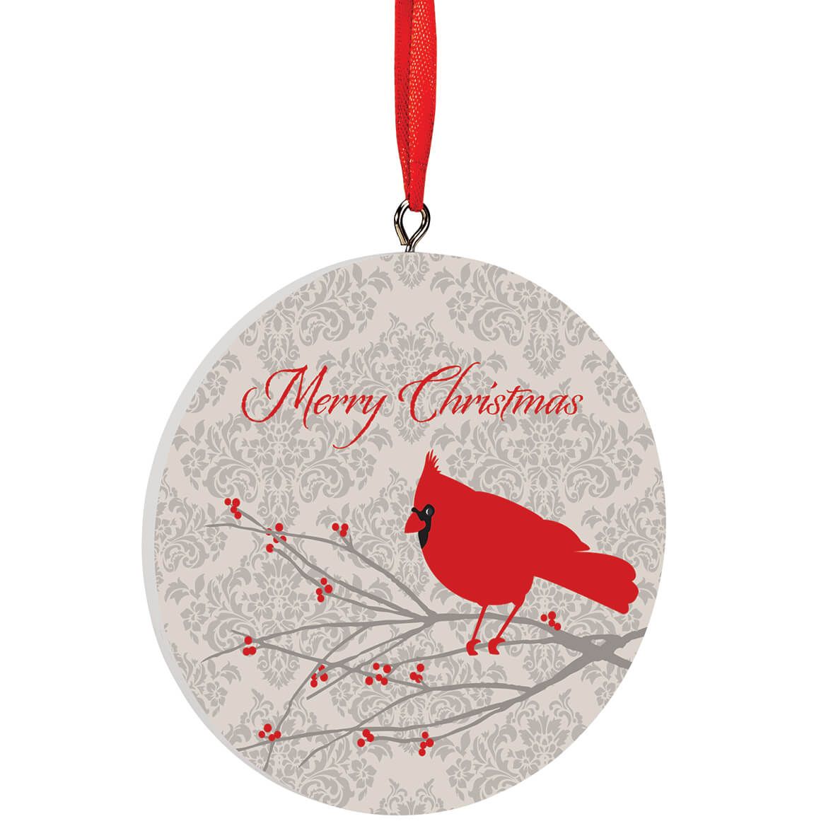 Personalized Merry Christmas Cardinal Ornament + '-' + 372733