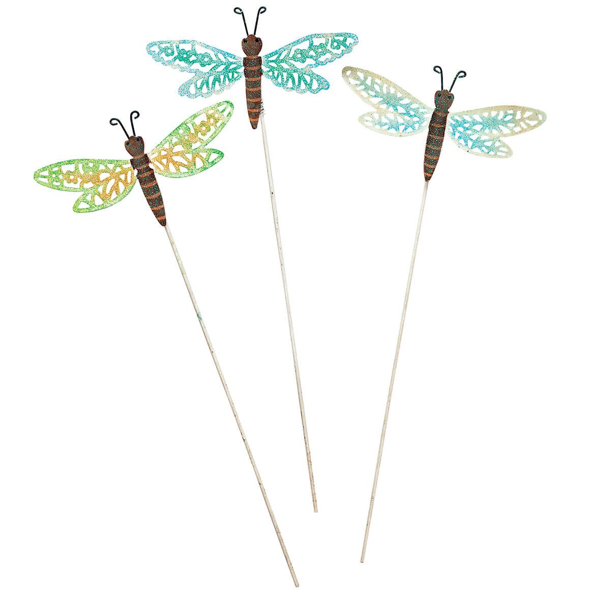 Metal Dragonfly Stakes by Fox River™ Creations, Set of 3 + '-' + 372750