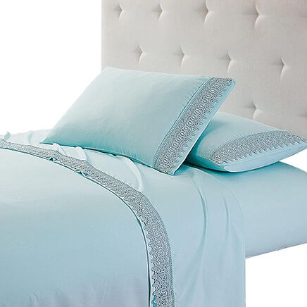 English Lace Trim Sheets Set-372765