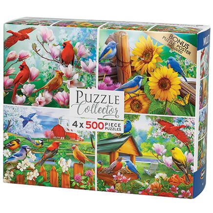 Songbirds Set of 4 Puzzle Collection, 500 pieces each-372774