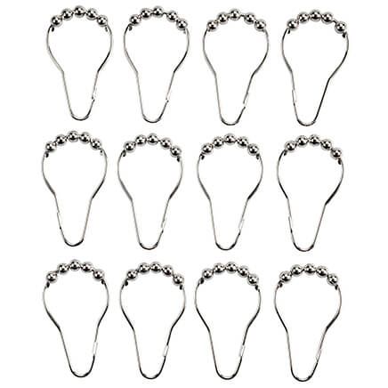 Stainless Steel Shower Curtain Rings, Set of 12-372839