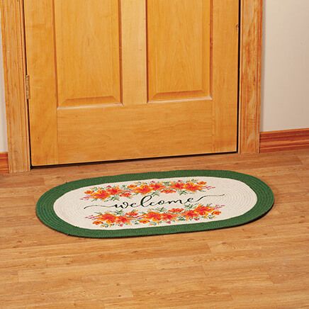 Braided Cotton Rug Welcome Mat-372931