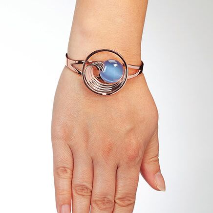 Copper Magnetic Cuff Bracelets with Stone Accents-372944