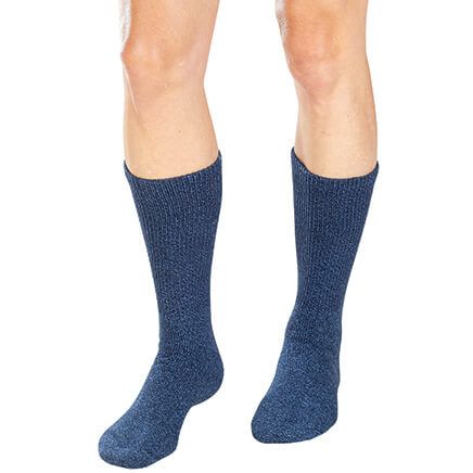 Silver Steps™ Twisted Yarn Cozy Diabetic Socks, 2 Pairs-372981