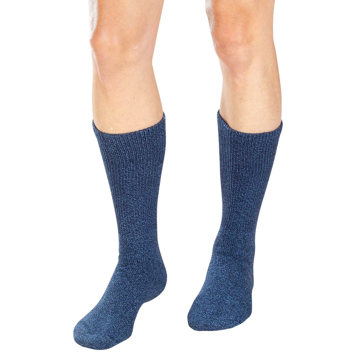 Silver Steps™ Twisted Yarn Cozy Diabetic Socks, 2 Pairs + '-' + 372981
