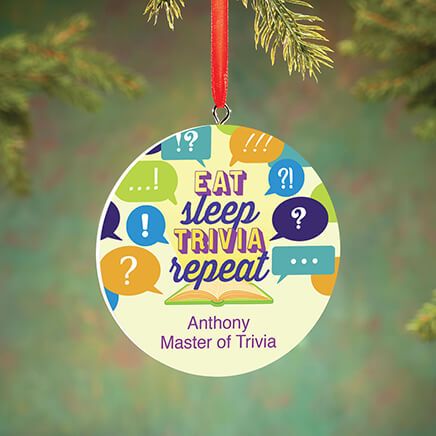 Personalized Eat Sleep Trivia Ornament-372987