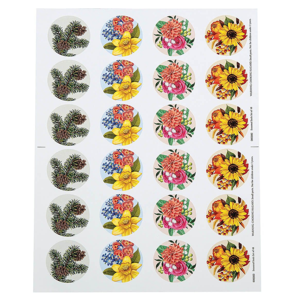 Seasonal Florals Envelope Seals, Set of 48 + '-' + 373240