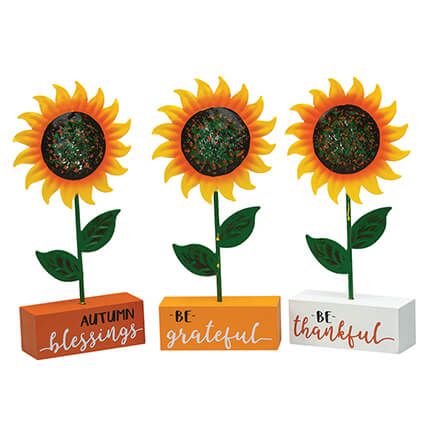 Fall Sentiment Sunflowers by Holiday Peak™, Set of 3-373488
