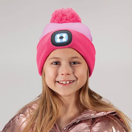 Night Scope Kid's Rechargeable LED Pom Pom Hat-373492