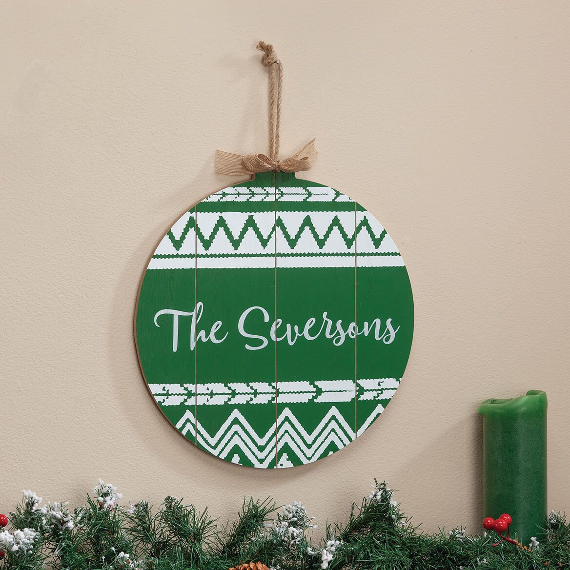 Personalized Ornament Wall Hanging by Holiday Peak™ + '-' + 373505