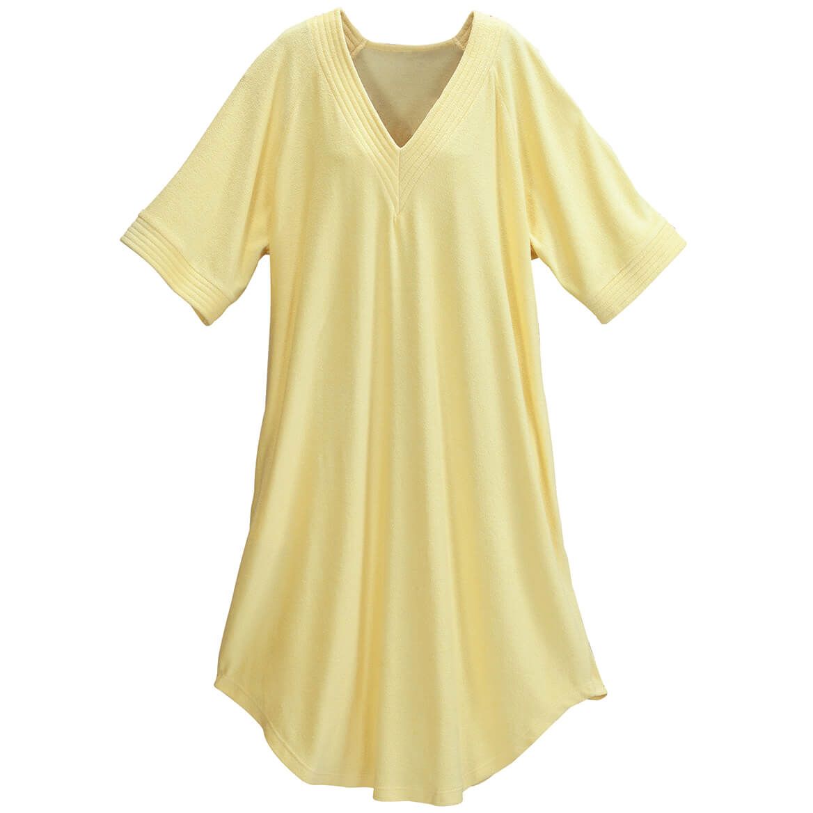 V-Neck Yellow Terry Caftan by Sawyer Creek™ + '-' + 373606